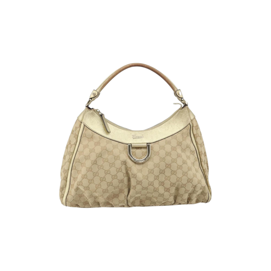 Gucci Abbey GG Canvas D-Ring Hobo Bag