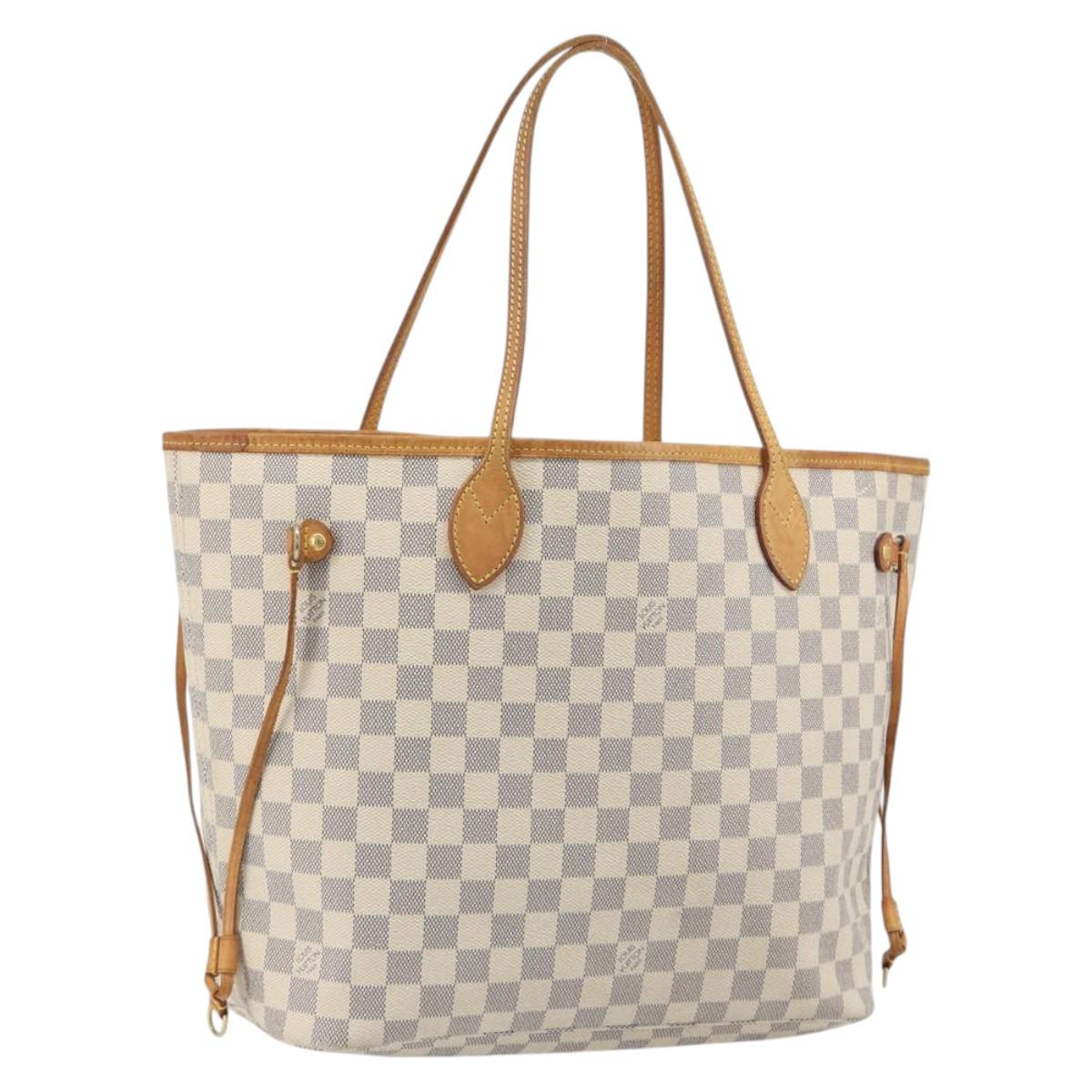 LOUIS VUITTON Damier Azur Neverfull MM Tote Bag