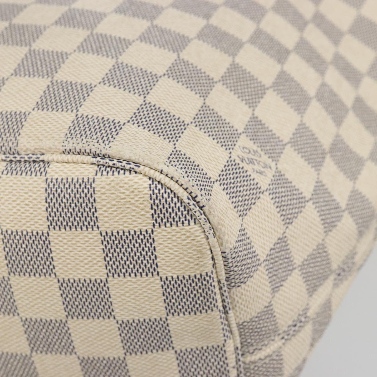 LOUIS VUITTON Damier Azur Neverfull MM Tote Bag