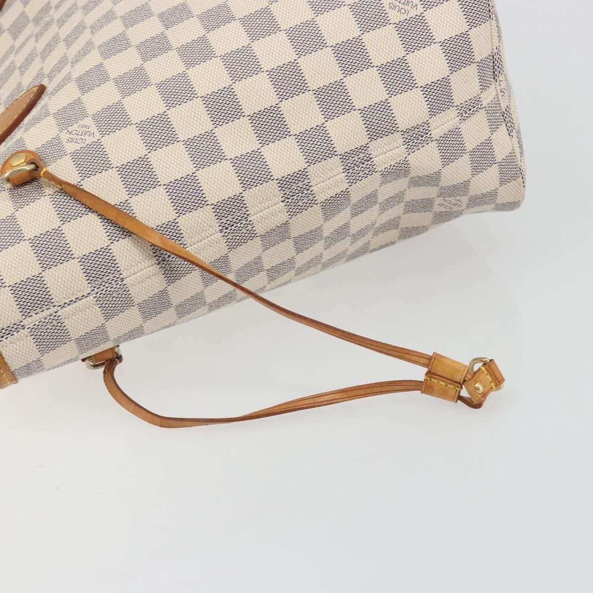 LOUIS VUITTON Damier Azur Neverfull MM Tote Bag