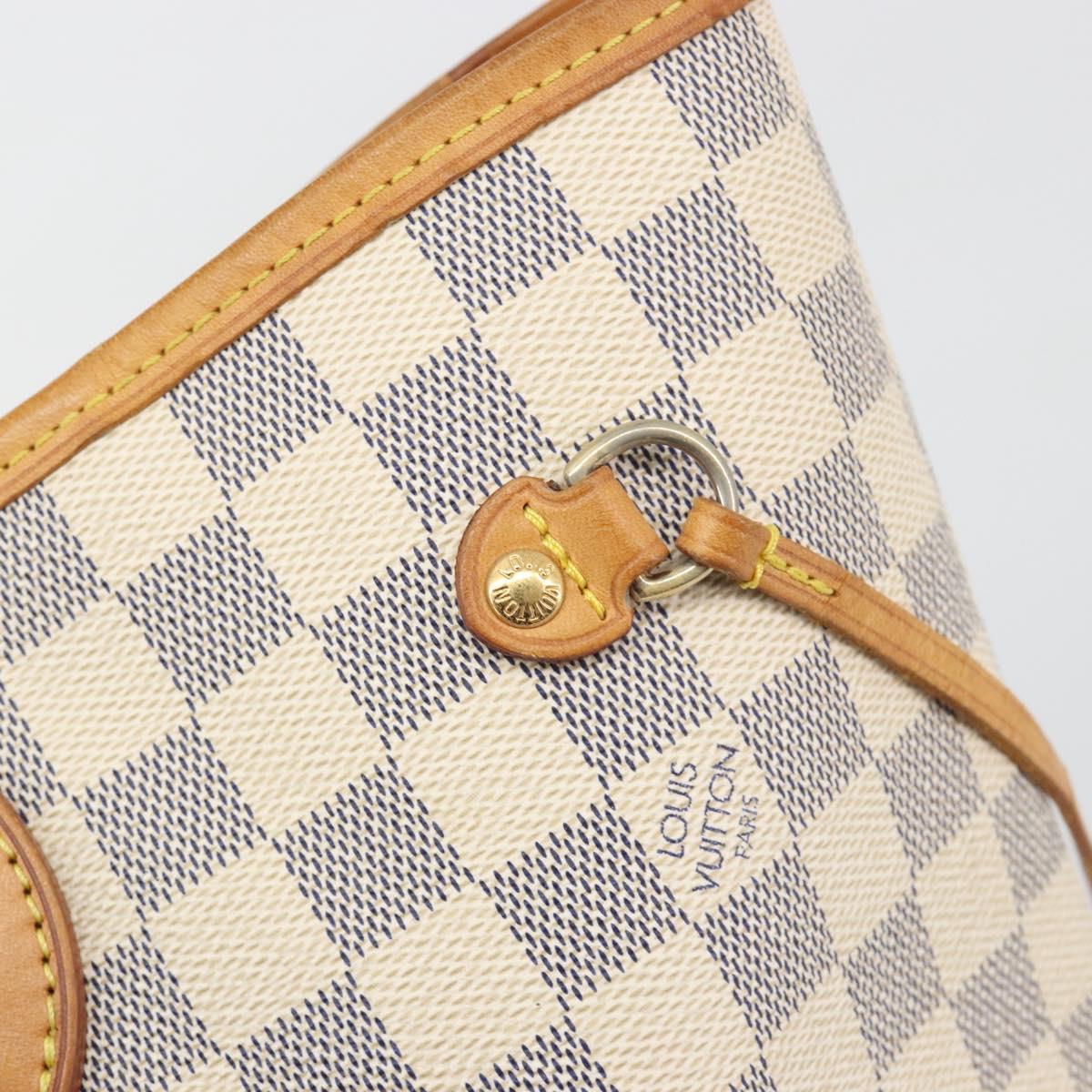 LOUIS VUITTON Damier Azur Neverfull MM Tote Bag