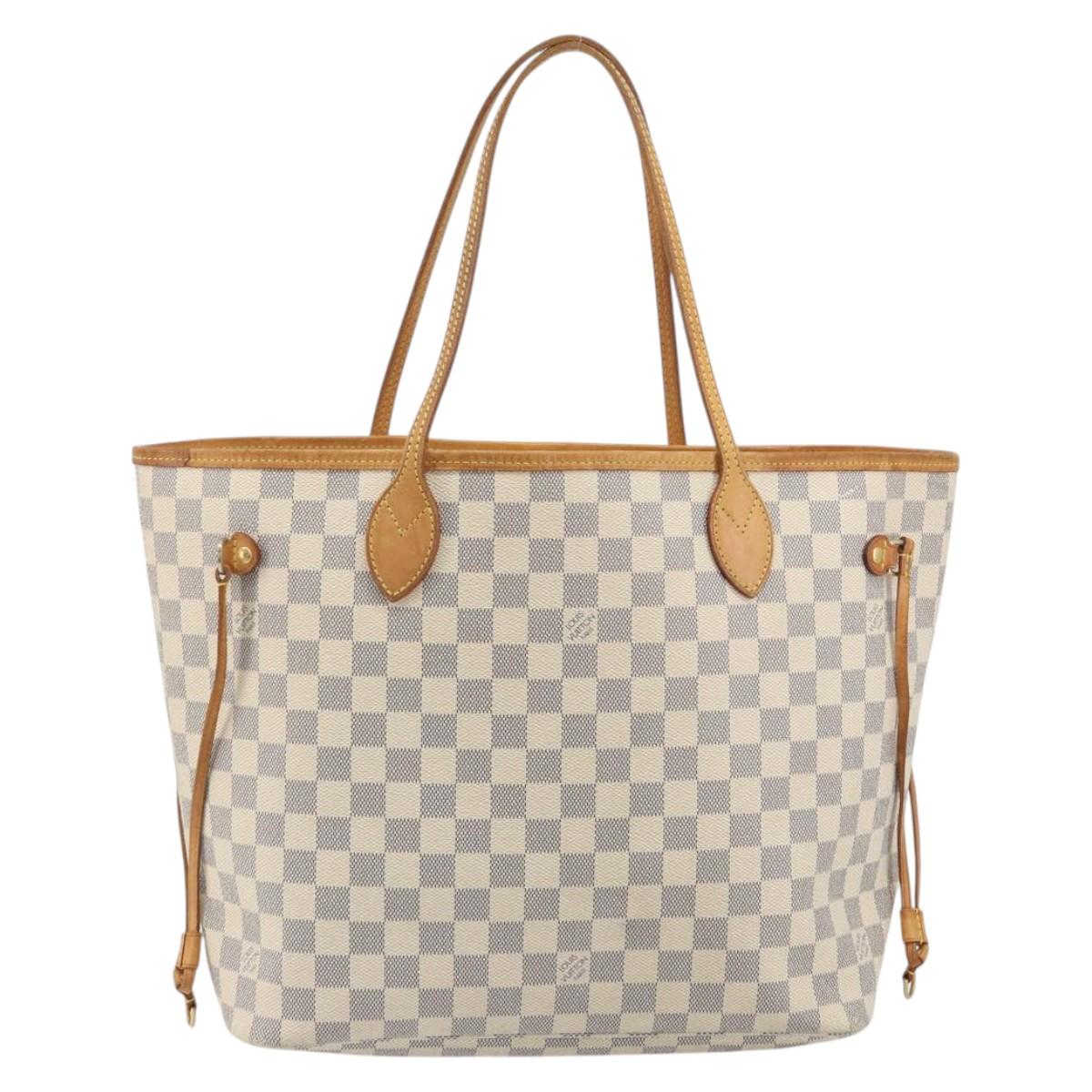 LOUIS VUITTON Damier Azur Neverfull MM Tote Bag