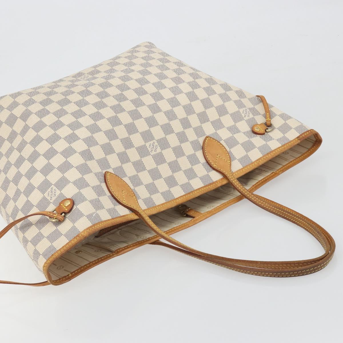 LOUIS VUITTON Damier Azur Neverfull MM Tote Bag