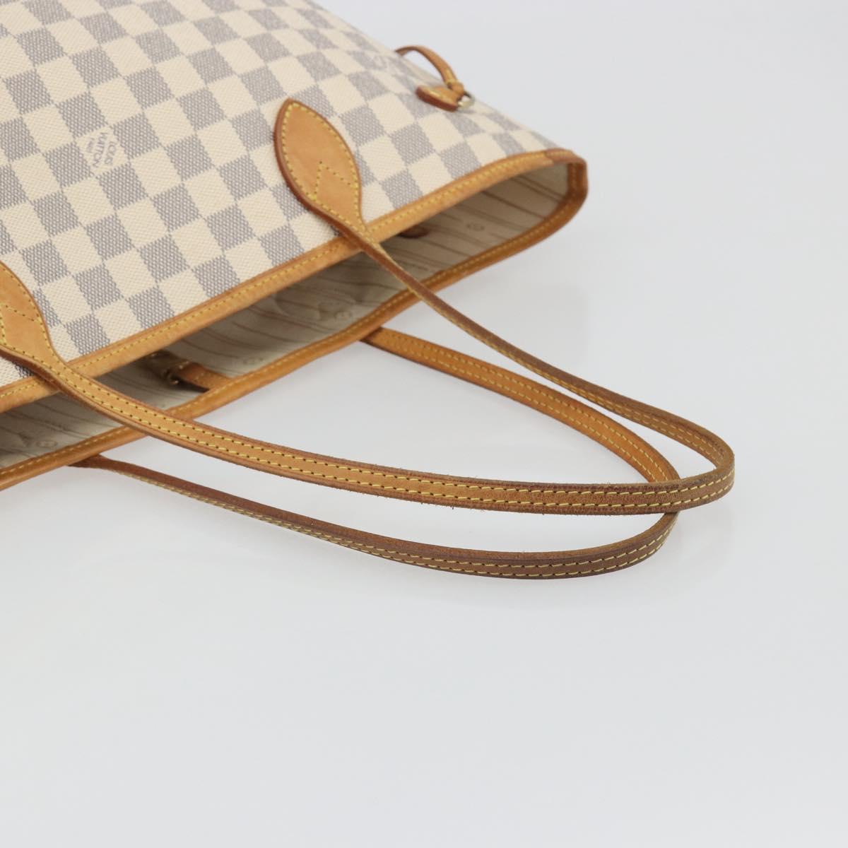 LOUIS VUITTON Damier Azur Neverfull MM Tote Bag