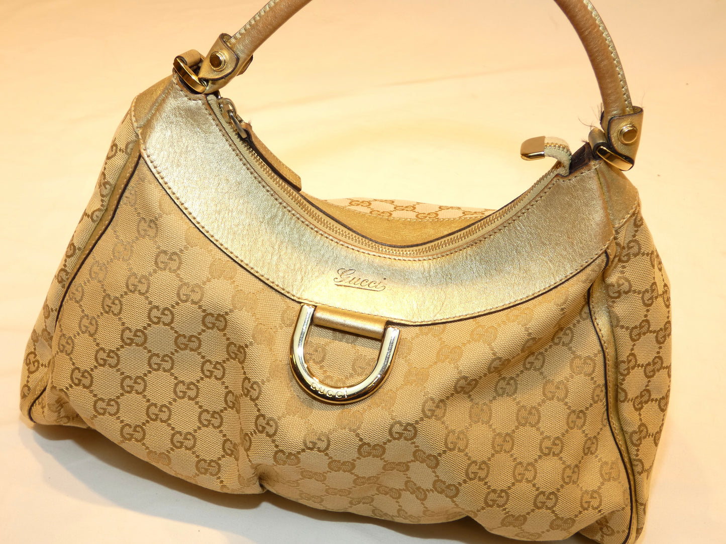 Gucci Abbey GG Canvas D-Ring Hobo Bag