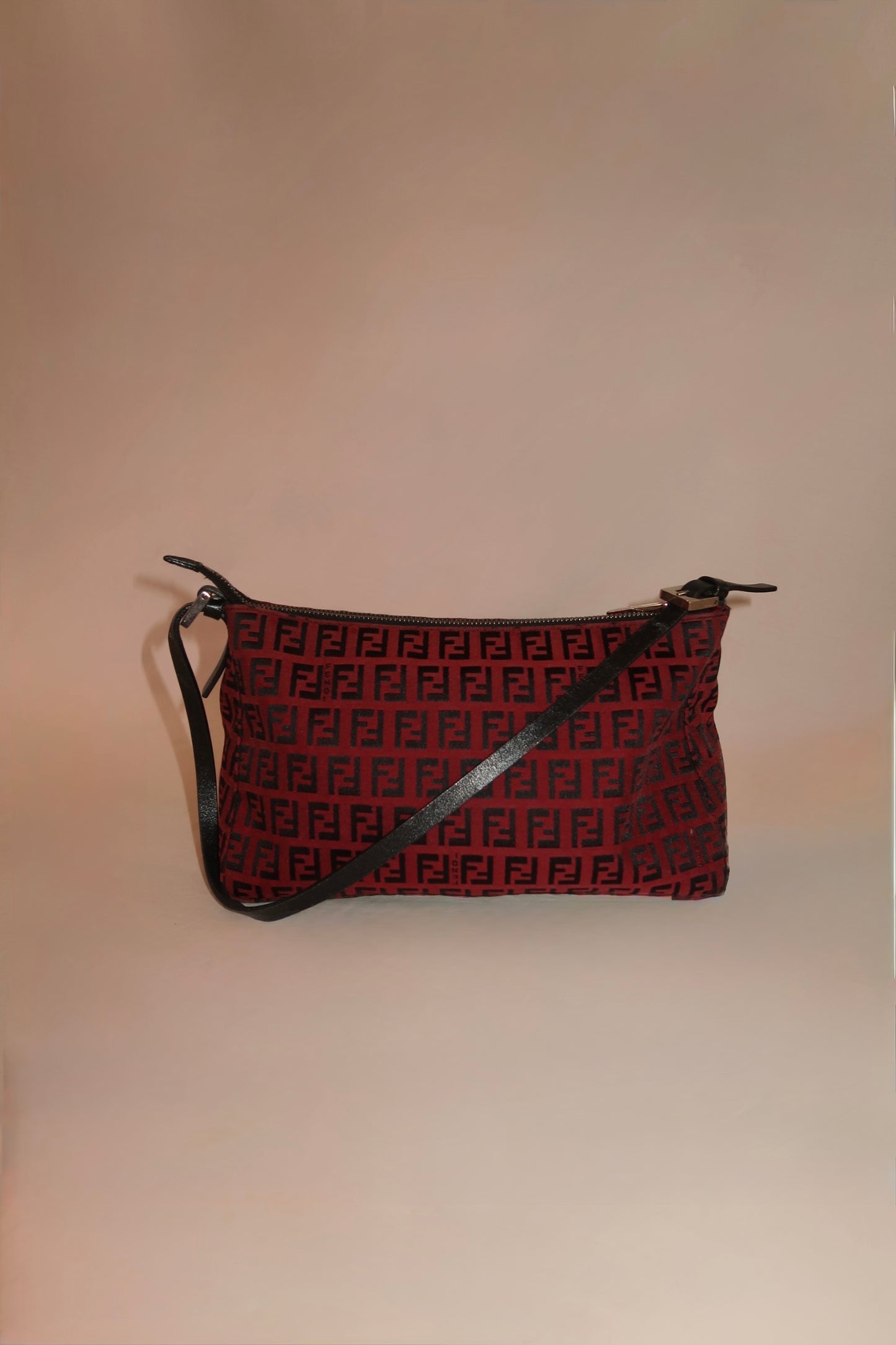 FENDI Zucchino Canvas Shoulder Bag