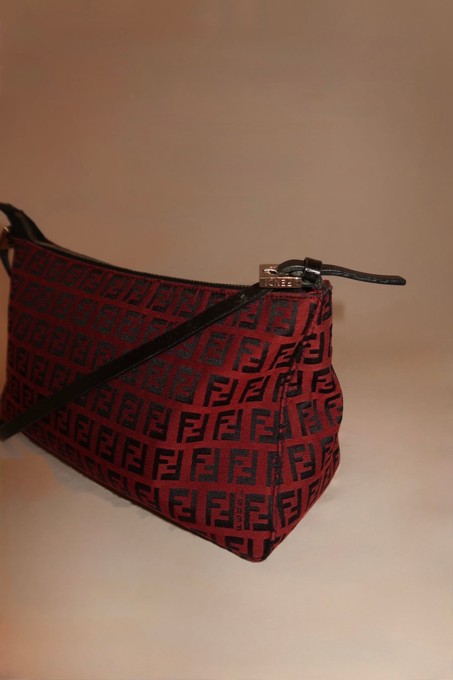 FENDI Zucchino Canvas Shoulder Bag