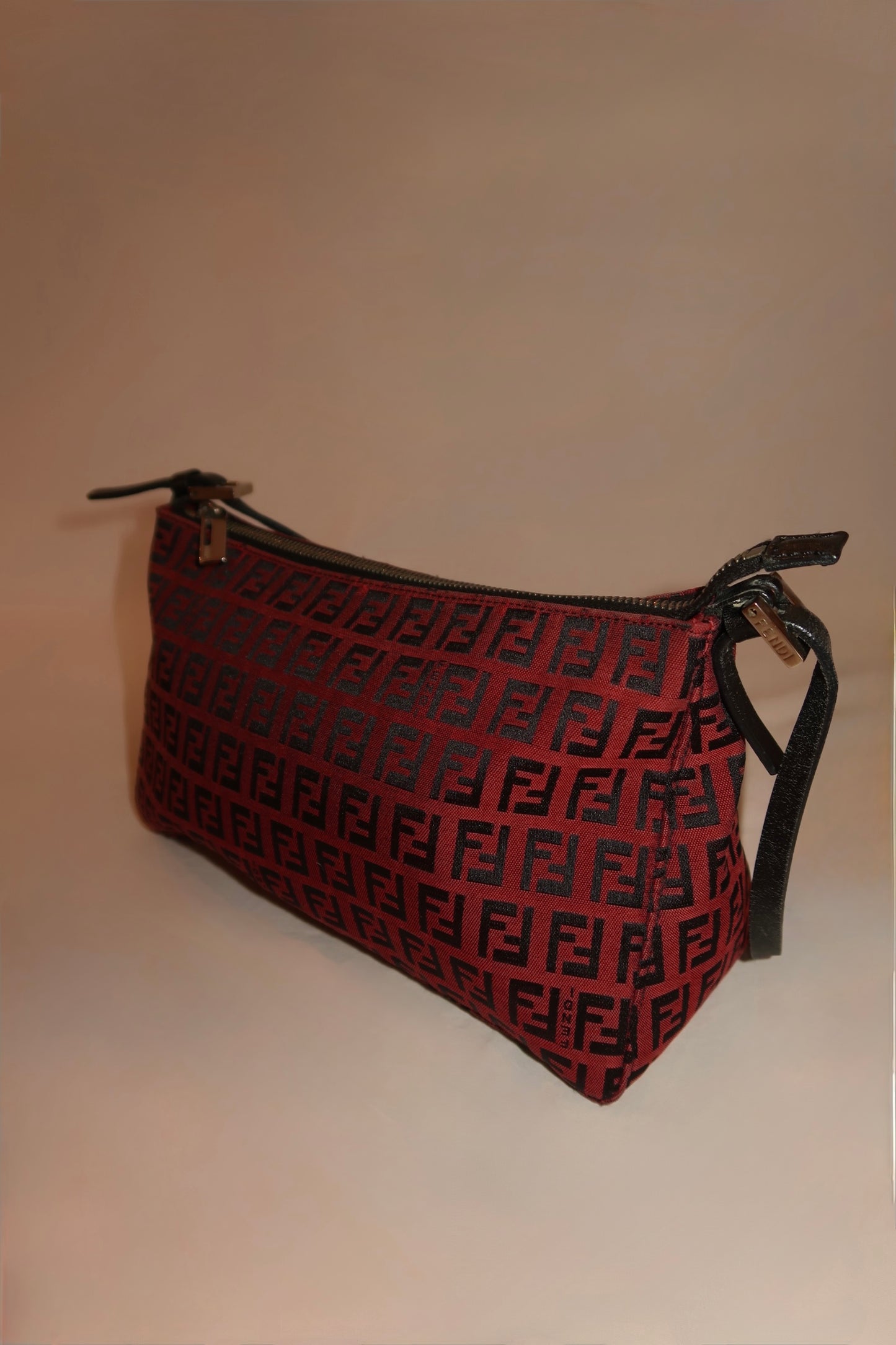 FENDI Zucchino Canvas Shoulder Bag