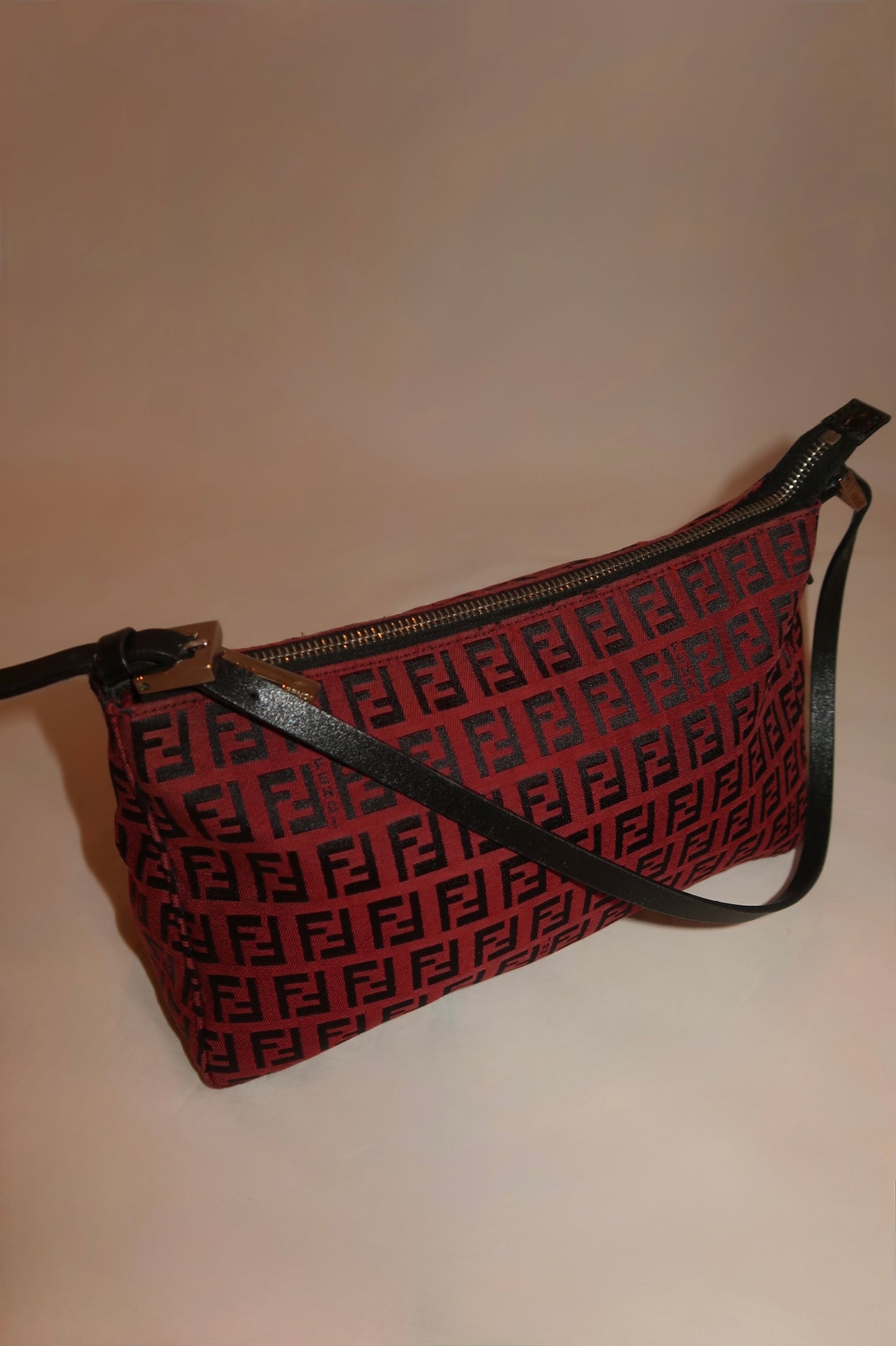 FENDI Zucchino Canvas Shoulder Bag