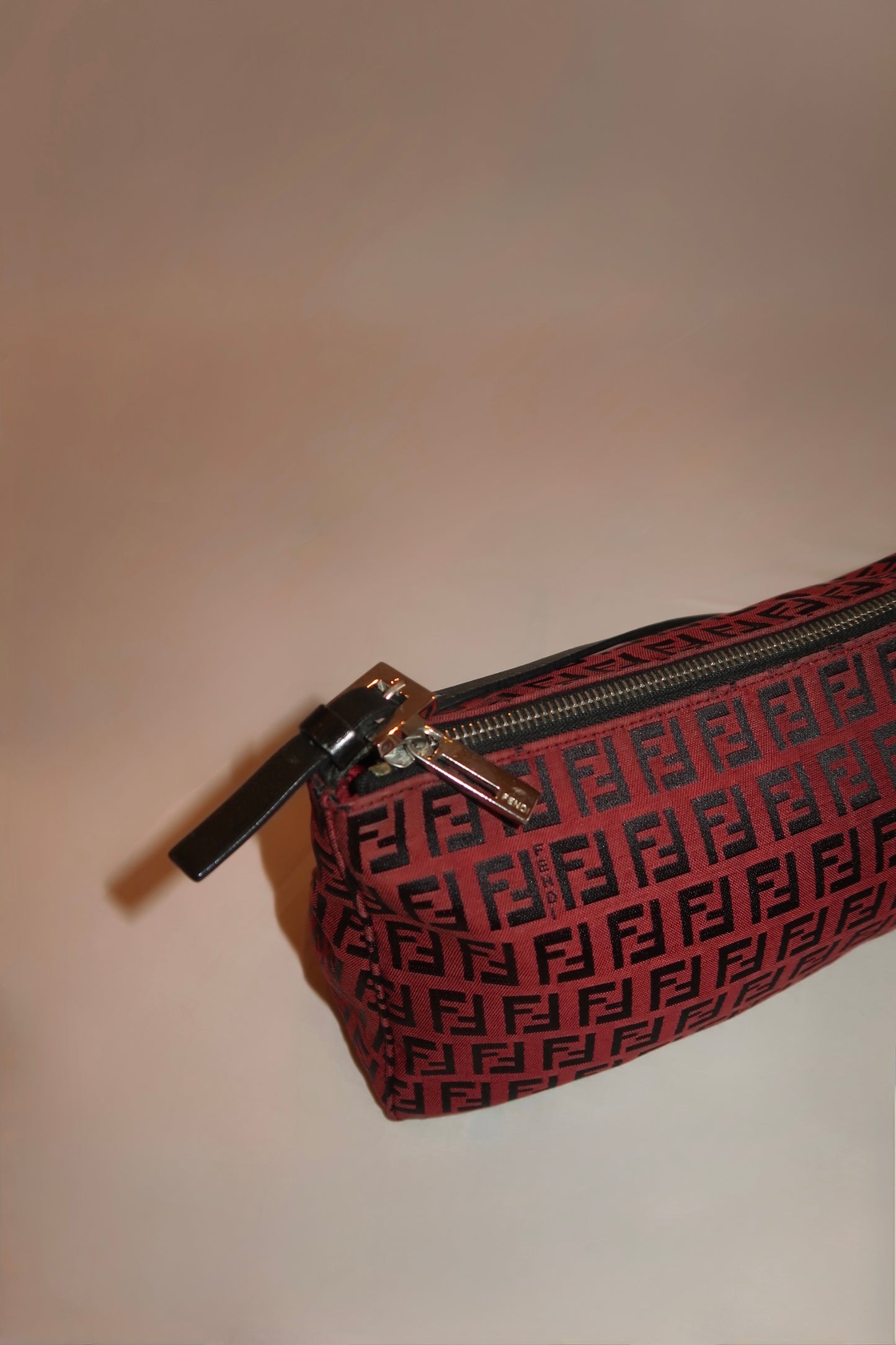 FENDI Zucchino Canvas Shoulder Bag