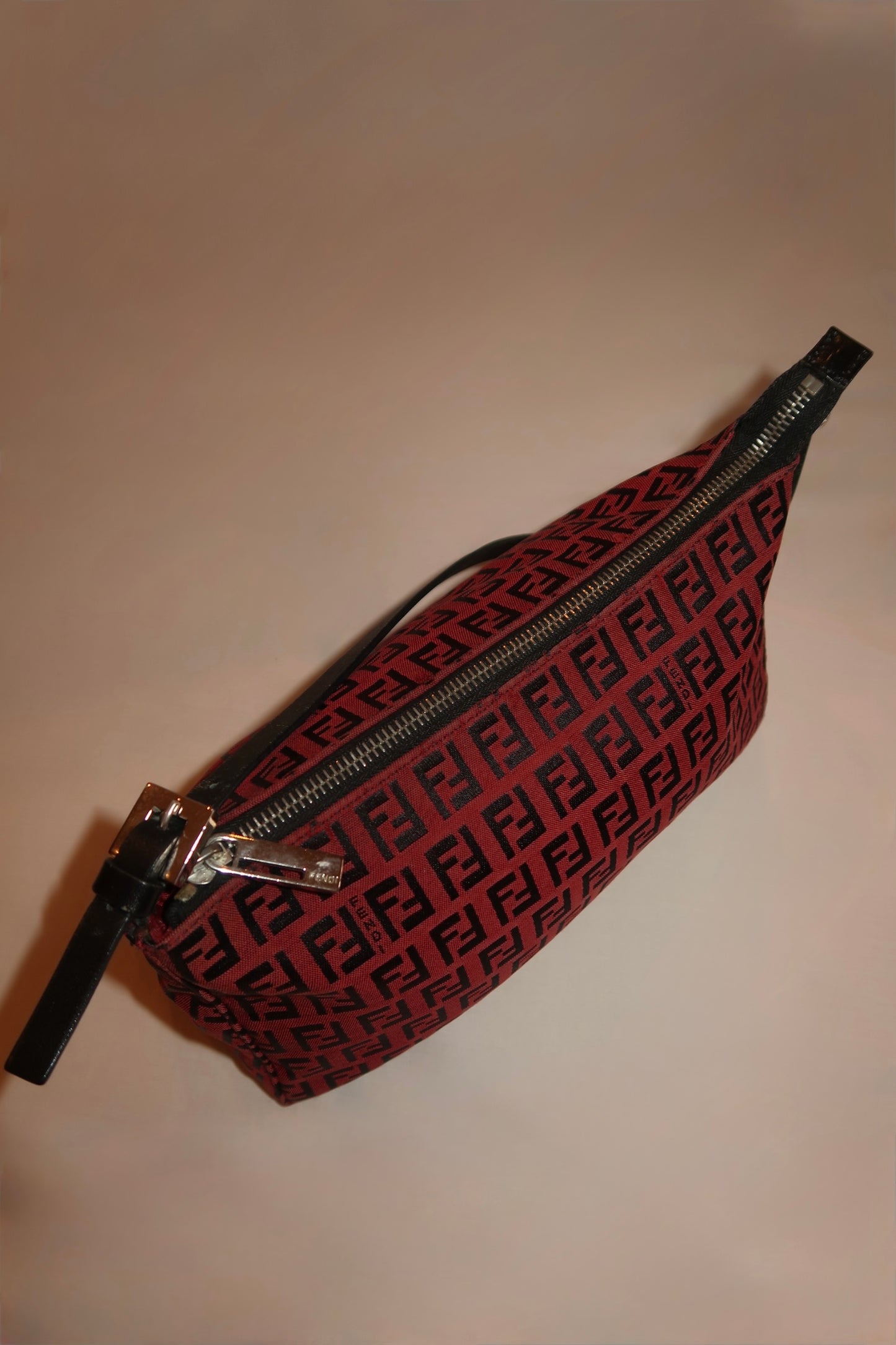 FENDI Zucchino Canvas Shoulder Bag