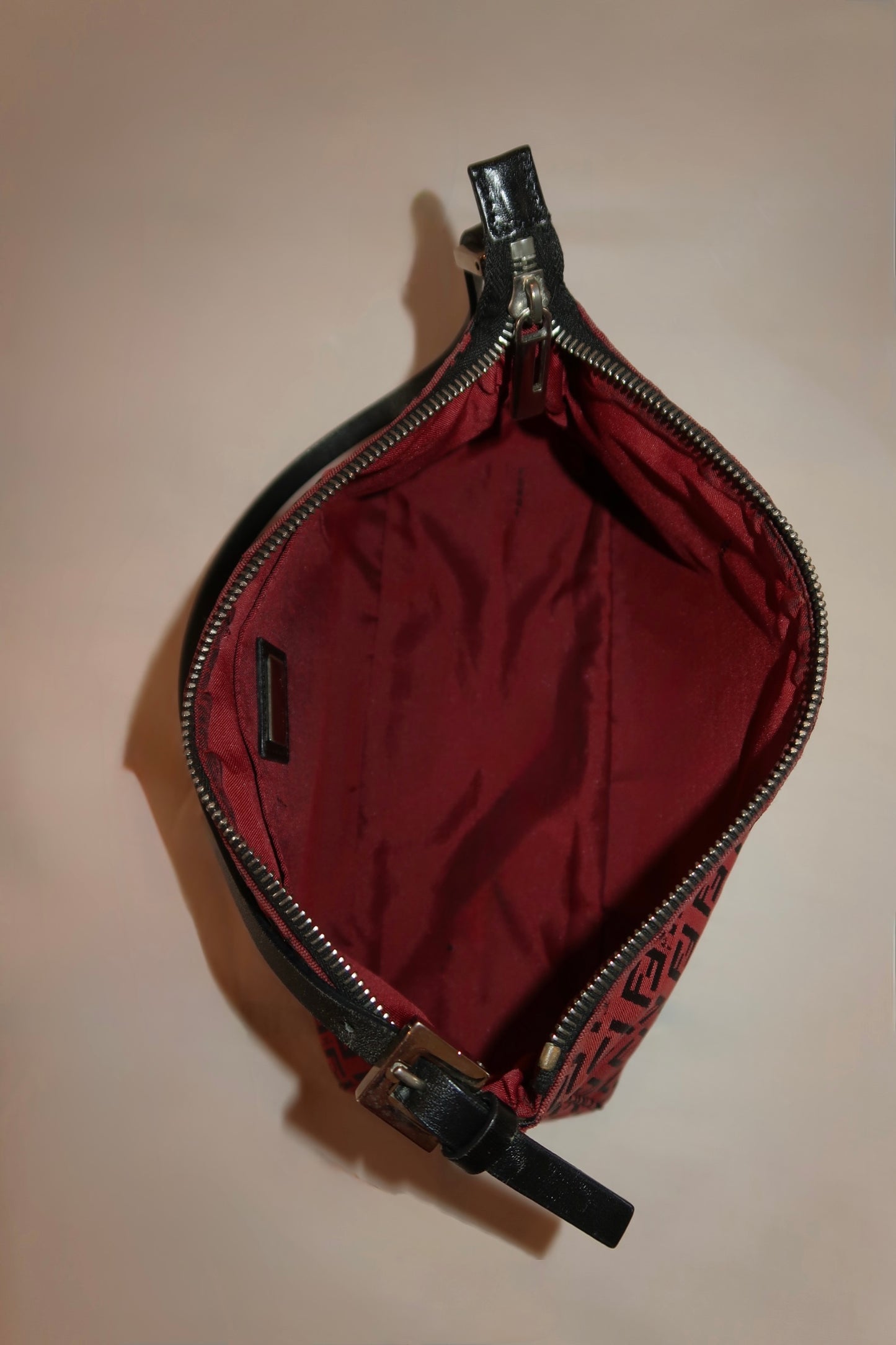 FENDI Zucchino Canvas Shoulder Bag