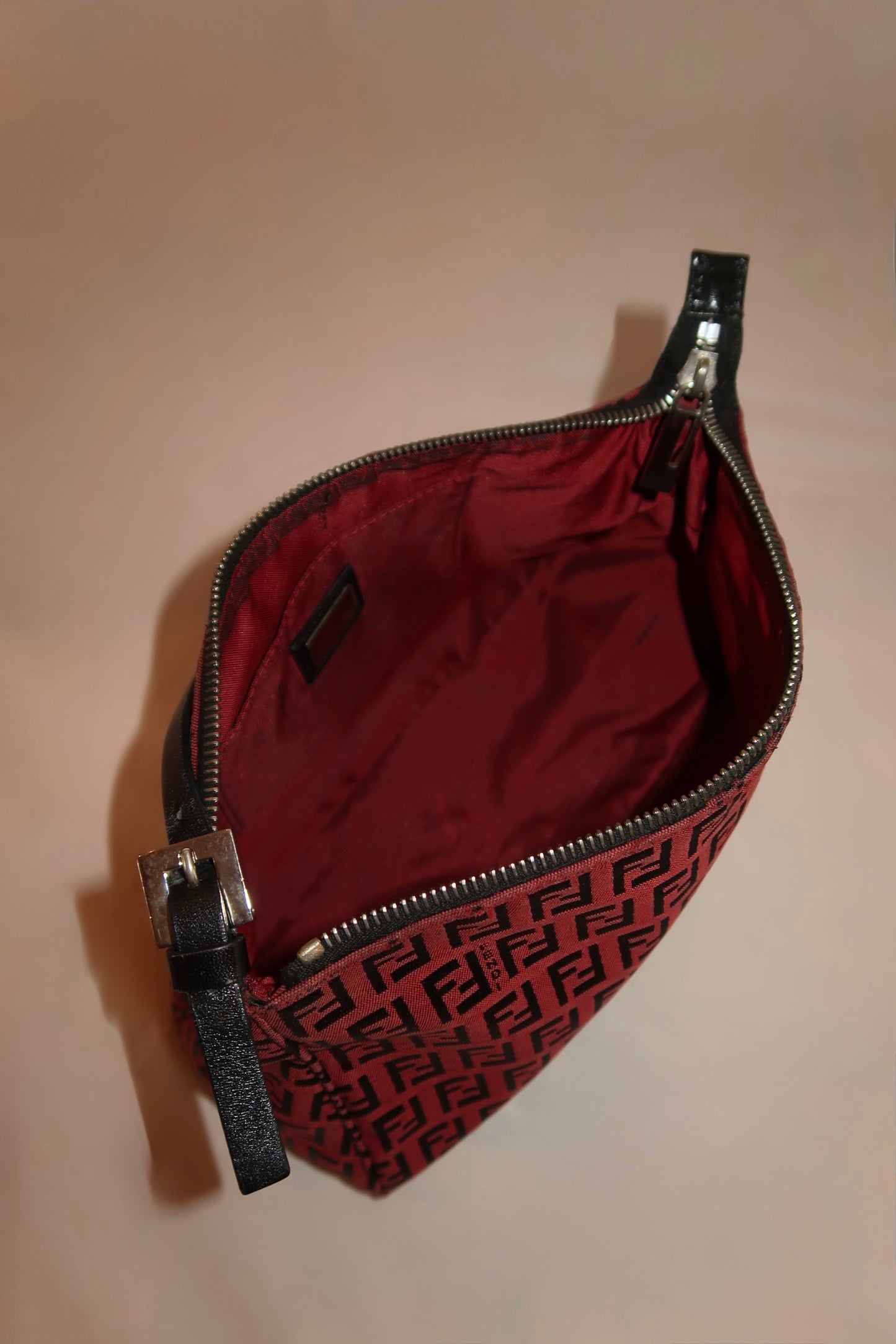 FENDI Zucchino Canvas Shoulder Bag
