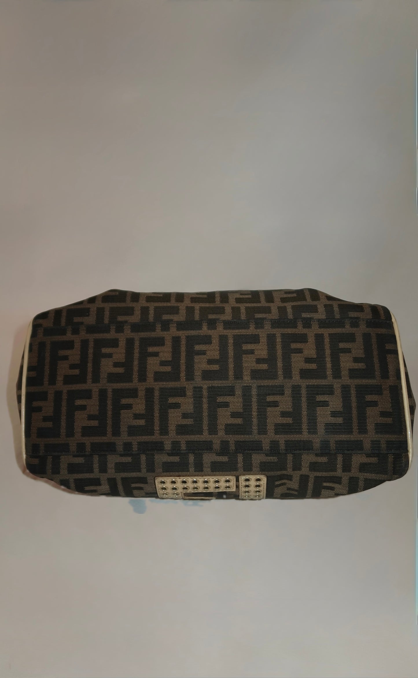 FENDI Zucca Canvas Hand Bag Black Brown